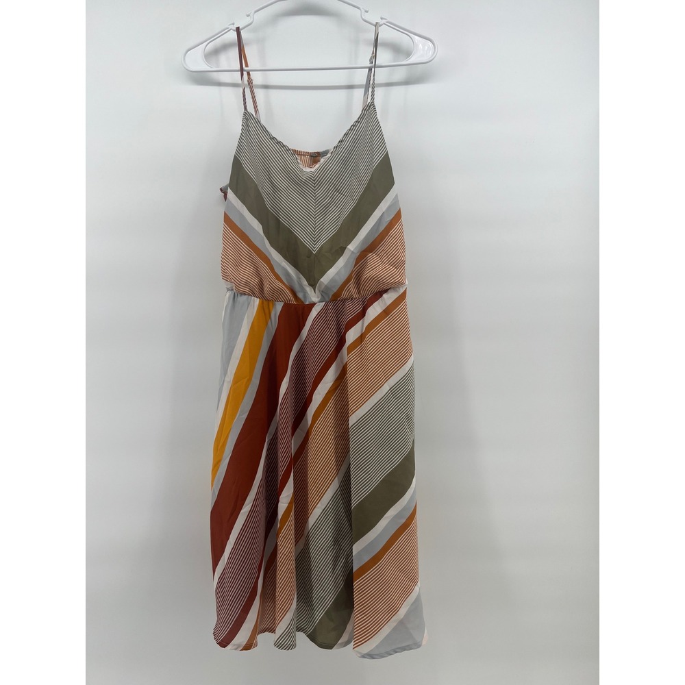 Womens Midi Dress Boho V Neck Spaghetti Strap Sundress Geometric Retro Festival